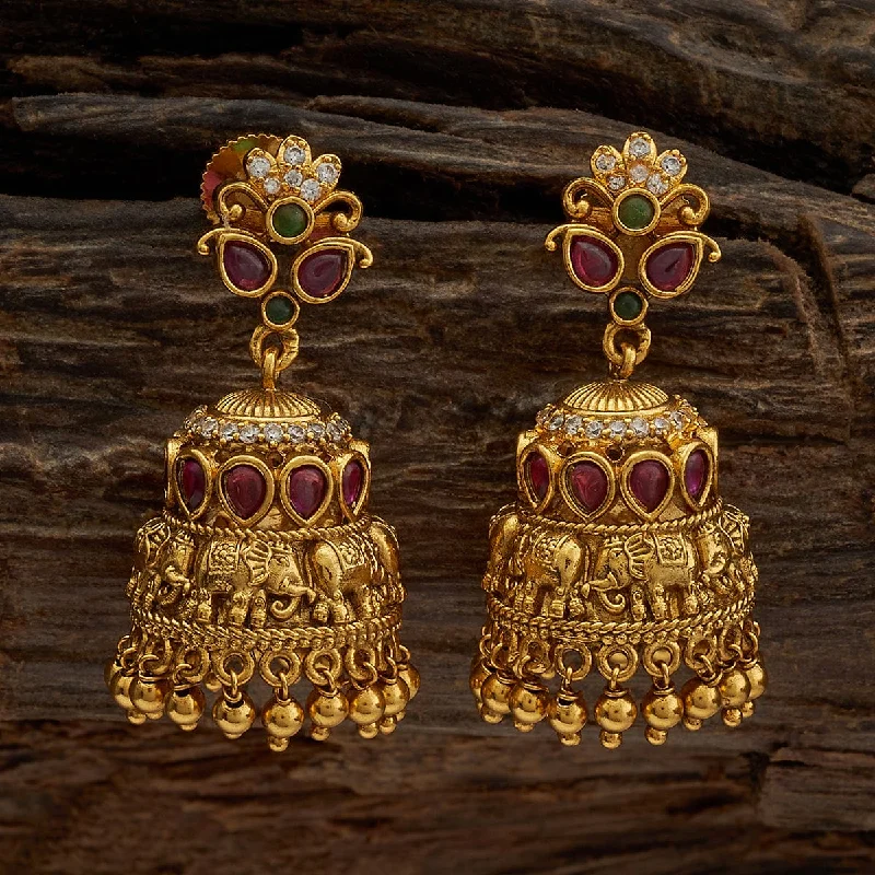 Hoop earrings with intricate designs for a unique and artistic appearance-Antique Earring 172418