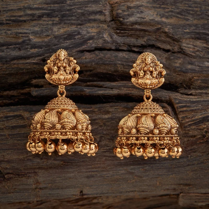 Hoop earrings with stacked layers for a bold and textured design-Antique Earring 176256