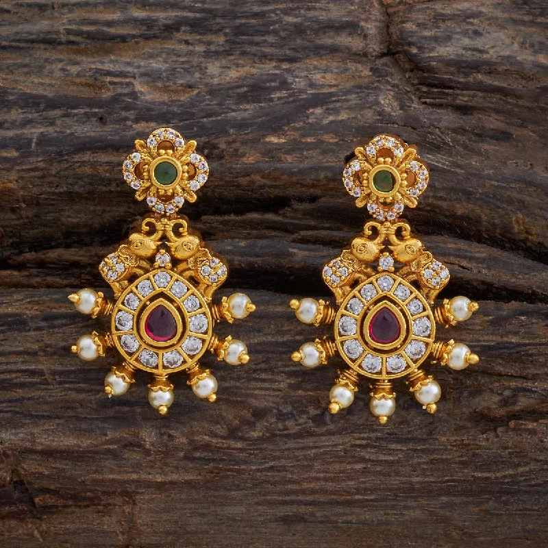 Hoop earrings with luxe velvet finishes for a rich and luxurious touch-Antique Earring 176959