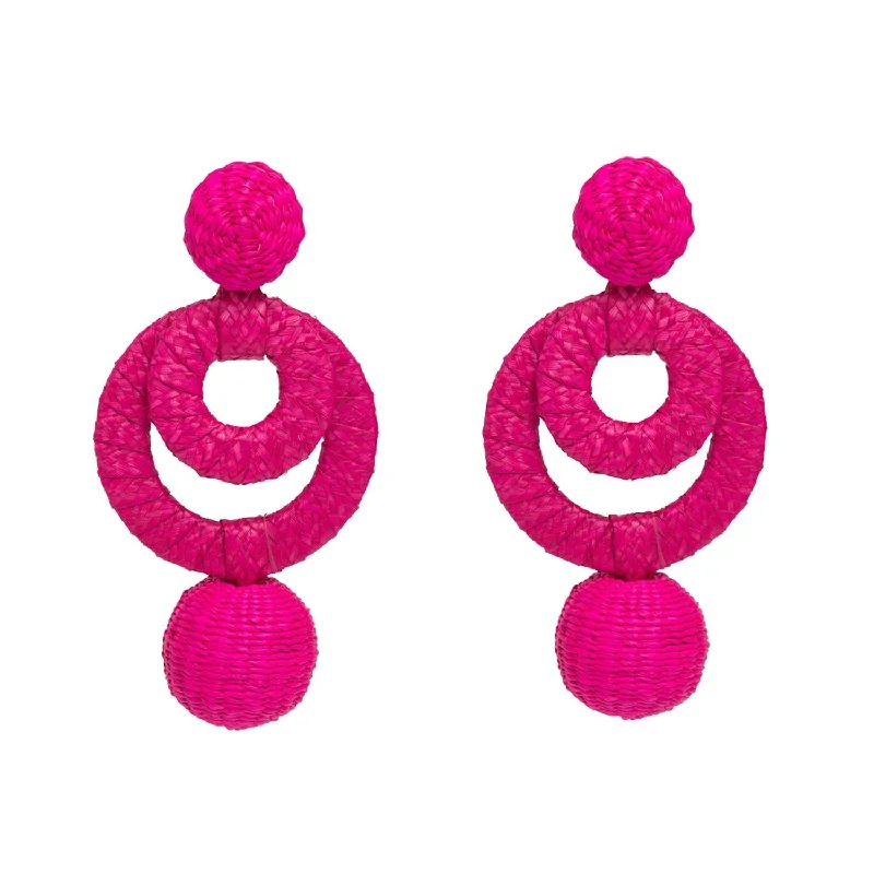 Hoop earrings with diamond-cut surfaces for added sparkle and shine-Carioca Earring In Hot Pink