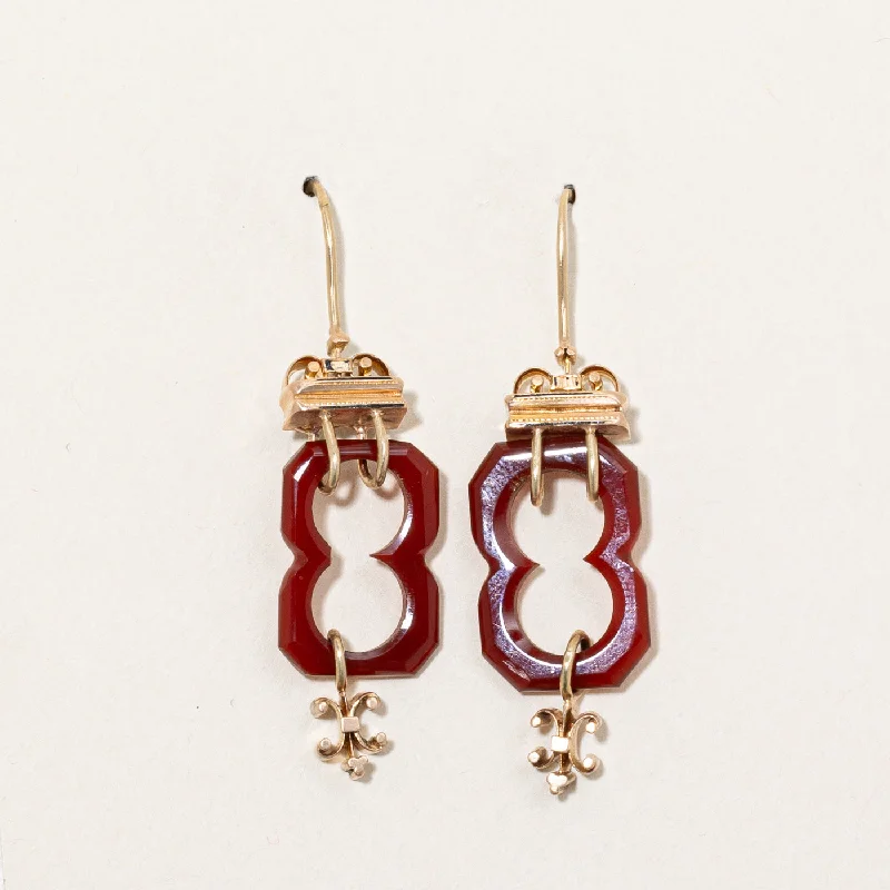 Hoop earrings with luxe velvet finishes for a rich and luxurious touch-Carved Carnelian Earrings | 6.00ctw |