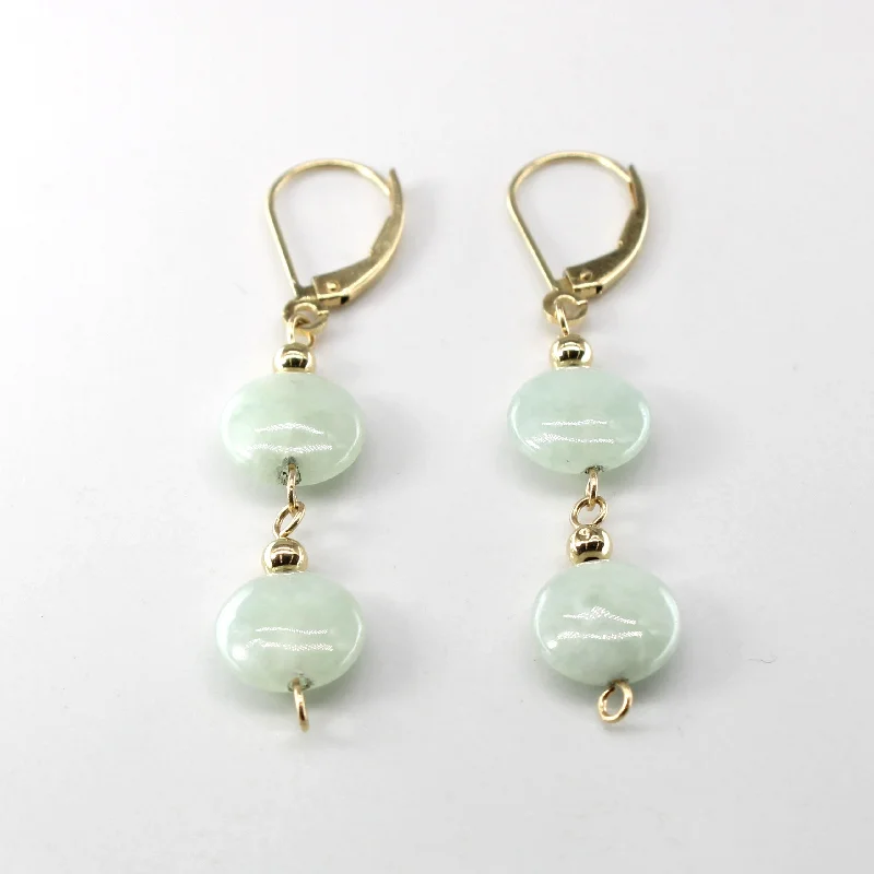 Hoop earrings with infinity loop designs for a continuous and eternal shape-Dangle Jadeite Earrings | 8.00ctw |