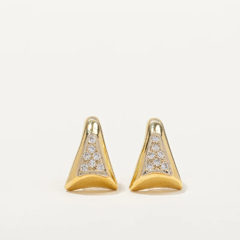 Best hoop earrings with tribal designs for a cultural and exotic aesthetic-Gold & Diamond Earrings | 0.22ctw |