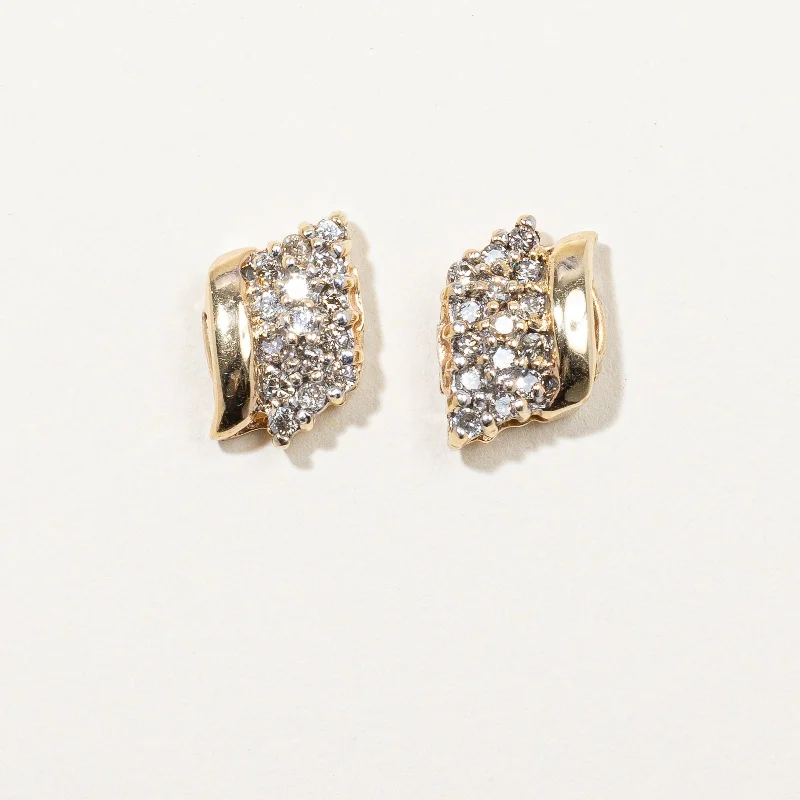 Best hoop earrings with vintage-style detailing for a nostalgic and timeless look-Gold & Diamond Earrings | 0.45ctw |