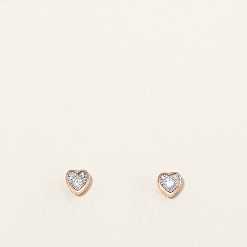 Hoop earrings with abstract shapes for an artistic and creative touch-Diamond Heart Earrings | 0.10ctw |