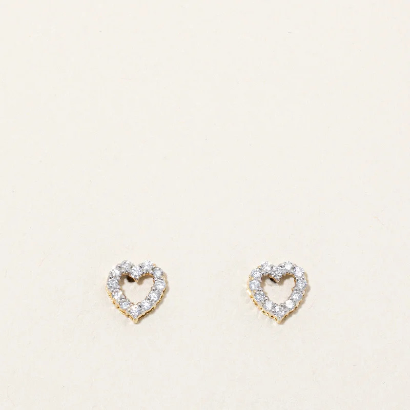 Best hoop earrings with butterfly motifs for a playful and whimsical appearance-Diamond Heart Earrings | 0.33ctw |