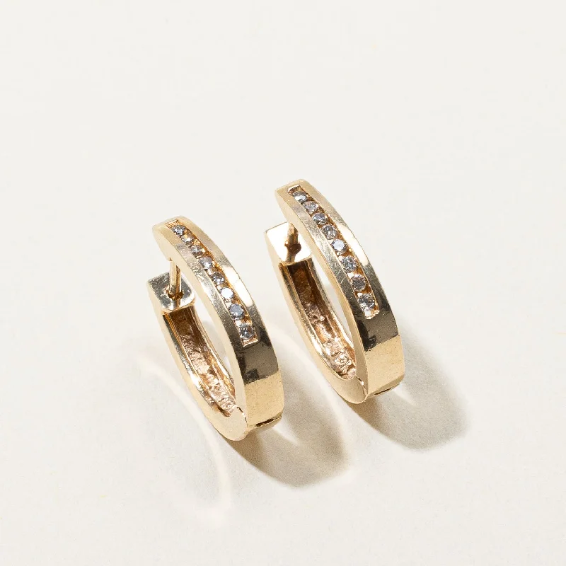 Best hoop earrings with detachable studs for a versatile and adjustable accessory-Diamond Huggie Earrings | 0.08ctw |