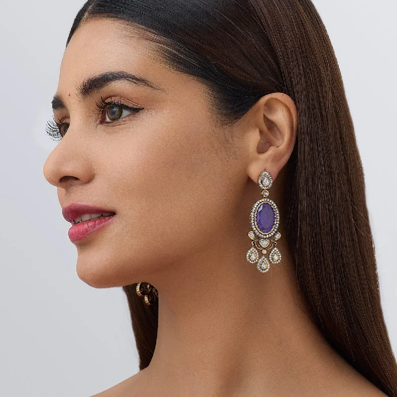 Hoop earrings with a chunky design for a bold and trendy statement-Kundan Earring 158525