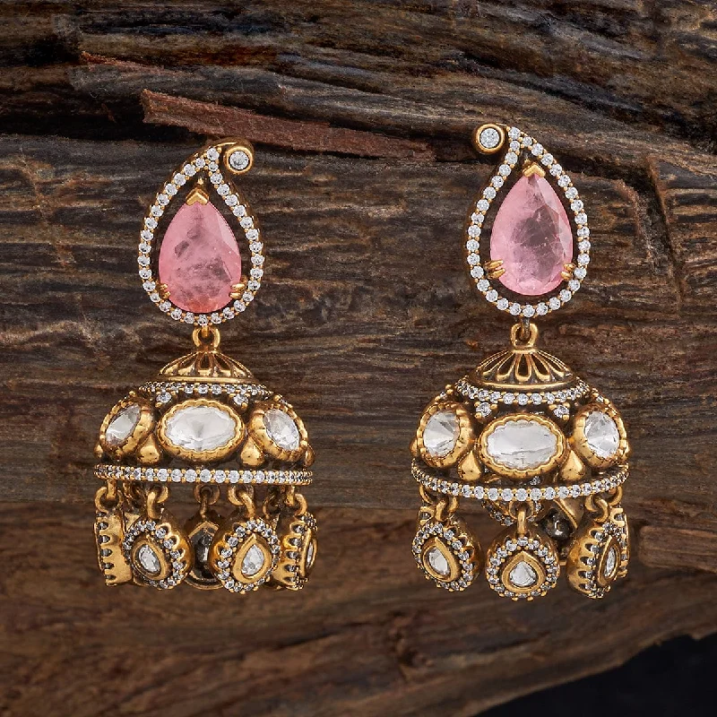 Best hoop earrings with snake-inspired designs for an edgy and fierce vibe-Kundan Earring 178279