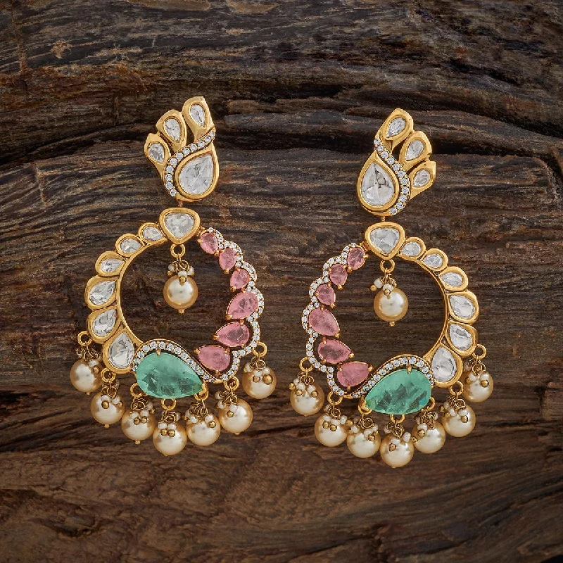 Best hoop earrings with Swarovski crystals for added sparkle and luxury-Kundan Earring 178301