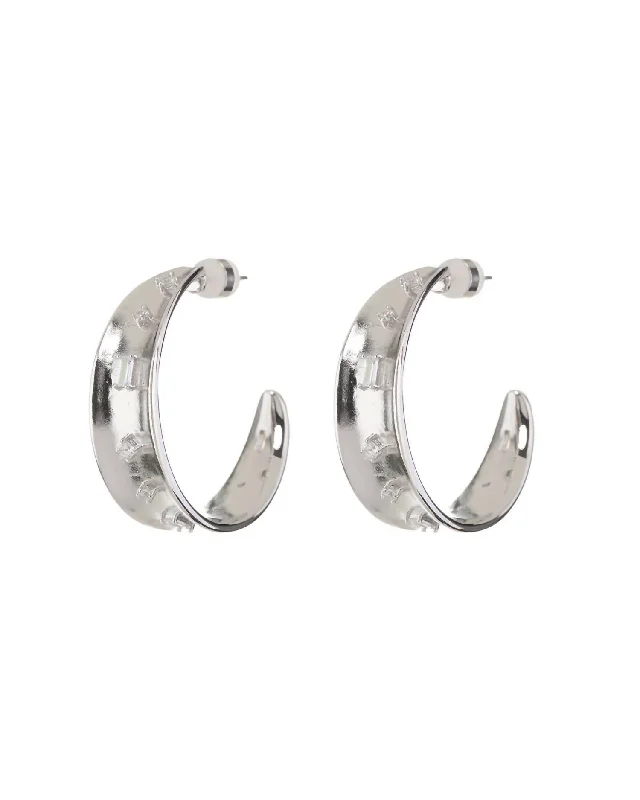 Best hoop earrings with satin ribbons for a soft, feminine appearance-Mixte Statement Hoops In Silver