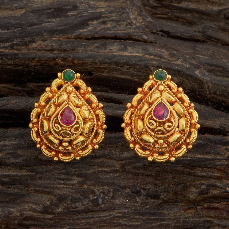 Best hoop earrings with gold for a luxurious and timeless look-Silver Temple Earring 161574