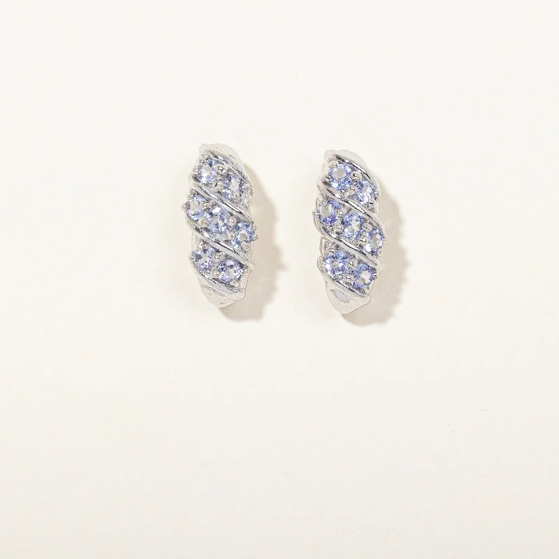 Hoop earrings with resin accents for a bold and colorful design-Tanzanite Earrings | 1.10ctw |